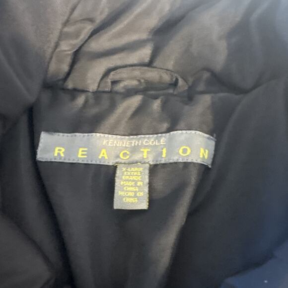 Kenneth Cole Reaction Puffer Jacket Women’s XL Black Full Zip Down Coat - Picture 2 of 7